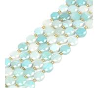 Amazonite 10mm Faceted Coin Disc Star of David Jewish Loose Beads DIY Jewelry Making Strand 15"