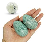 Amazonite Palm Stone-2 Pcs Amazonite Stone Pocket Energy Stone, Smooth Healing Crystal Worry Stone (Amazonite)