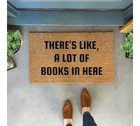 Amazon's Many Books Here Doormat, Funny, Scary, Bookish, 16x24in, Polyester, Low Pile, Non Slip, Washable, Indoor/Outdoor