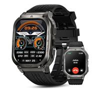 AMAZTIM Smart Watch, 60 Days Extra-Long Battery, 5ATM Waterproof Swimming Diving, Full Metal Military Grade, Answer/Make Call, 2" AMOLED Display, Health Monitor Compatible for iPhone and Android