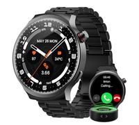 AMAZTIM Smart Watch for Men, 1.85" Large Display, 40-Day Daily Use Battery, Answer/Make Calls, 100+ Sports Modes, Compatible Android & iOS (Includes Steel Strap & Charging Dock)