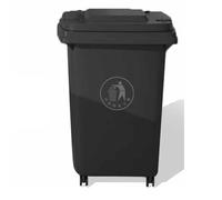 AMAZWI 30L/50L/80L/100L/120L/240L Outdoor Garbage Cans With Lids and Wheels for Restaurants/Hospitals/Offices/Warehouses/Home(Black,50L)