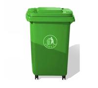AMAZWI 30L/50L/80L/100L/120L/240L Outdoor Garbage Cans With Lids and Wheels for Restaurants/Hospitals/Offices/Warehouses/Home(Green,30L)