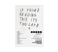 AmAzwi Drake Poster If You're Reading This It's Too Late Poster Album Cover Canvas Poster Wall Art Decor Print Picture Paintings for Living Room Bedroom Decoration Unframe: 12x18inch(30x45cm)