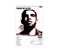 AmAzwi Drake Poster Thank Me Later Poster Album Cover Canvas Poster Wall Art Decor Print Picture Paintings for Living Room Bedroom Decoration Unframe: 16x24inch(40x60cm)