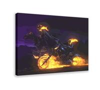 AmAzwi Ghost Rider Classic Art Poster 5 Canvas Poster Bedroom Decor Sports Landscape Office Room Decor Gift Frame: 20x30inch(50x75cm)