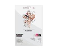 AmAzwi K-pop Blackpink Poster Born Pink Album Cover 8x12 inch Canvas Wall Art Decor Print for Living Room Bedroom Decoration