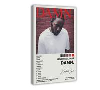AmAzwi Kendrick Lamar Poster Damn Album Cover Poster Canvas Poster Bedroom Decor Sports Landscape Office Room Decor Gift Frame: 08x12inch(20x30cm)