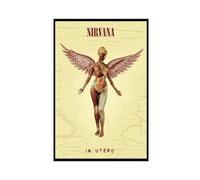 AmAzwi Nirvana In Utero Muziek Album Poster Canvas Poster Bedroom Decor Sports Landscape Office Room Decor Gift Unframe: 08x12inch(20x30cm)