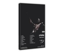 AmAzwi Travis Poster Scott Utopia Album Cover Poster 4 Canvas Poster Wall Art Decor Print Picture Paintings for Living Room Bedroom Decoration Frame: 08x12inch(20x30cm)