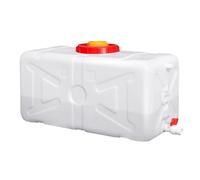AMAZWI Water Storage Container 25L/30L/48L/75L/150L/200L Thick Plastic Food Grade White Rectangular Tank with Faucet, Agricultural Construction Watering Camping & Hiking
