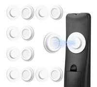 AMAZYC-US 6 Pack Magnetic Remote Control Holder - Upgraded Silicone Magnetic Wall Mount for TV, Fan & Air Conditioner Remotes - Self-Adhesive, No-Drill Remote Control Holder Wall Mount (Circle White)