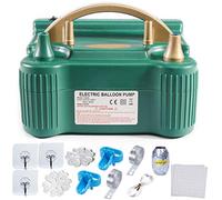 AMBA 220V-240V 600W Electric Balloon Pump, Portable Balloon Inflator, Dual Nozzle Air Pump for Balloon Garland