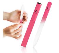 Ambaa Glass Nail File, 14cm Double-Sided Professional Nail File, Pink
