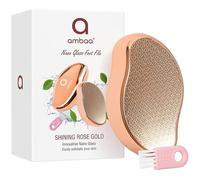 Ambaa Nano Glass Foot File, Highly Effective Callus Remover for Foot Spa & Home Salon, Fine Foot File for Velvety Feet, Foot Files for Hard Skin (Rose Gold)