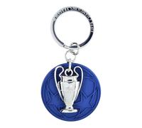 AMBALLCOM UEFA Champions League Replica Keyring - 2D PVC Trophy Replica Official Starball Design Football Fan Merchandise, black, 100 x 7 x 27 mm