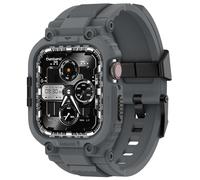 amBand Compatible with Apple Watch Series 9/8/7/6/5/4 & SE 3/2/1 41mm/40mm Band Case for Men, M1 Sport Rugged Case with Strap Military Protective Cover Bumper for iWatch 41/40 mm 38mm - Gray