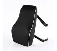 AMBARS Lumbar Pillow Cushion, Memory Foam Back Support Cushion Lumbar Support for Office Chair, Car Seat, Recliner, Back Cushion with Extension Strap and Carry Bag Black