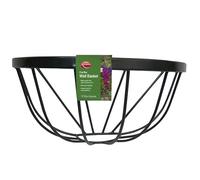 Ambassador New Flat Bar Wall Basket Manger Black 16" AFBWB16