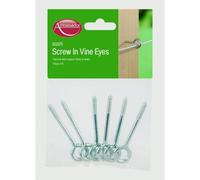 Ambassador Screw In Vine Eyes (Pack Of 6) in Silver Ambassador Silver