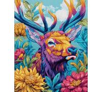 AMBATTERY Animal Latch Hook Kitscolorful Animals Latch Hook Kits for Adults Rug Embroidery Kit，DIY Needlework Sofa Cushion Carpet Making Set 31x63in