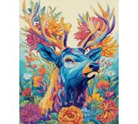 AMBATTERY Animal Latch Hook Kitscolorful Flowers Latch Hook Rug Kits for Adults and Beginner DIY Needlework Crocheting Carpet Kit with Color Preprinted Pattern 35x46in