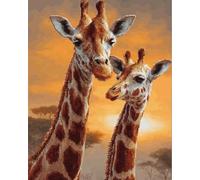 AMBATTERY Animal Tapestry Kit Cartoon Giraffe Latch Hook Rug Kit Large Pre-Printed Pattern Canvas Rugs Embroidery Crafts for Adults Handicrafts DIY Carpet 21x29in