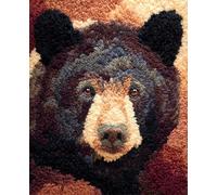 AMBATTERY Animal Tapestry Kitbear Portrait Latch Hook Rug Set Crochet Rugs Kit Cross Stitch Set DIY Crafts，Gifts，Doormat，Decoration Carpet Making Canvas 23x35in