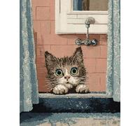 AMBATTERY Carpet Latch Hook Kit Fantasy Cat 60x40cm