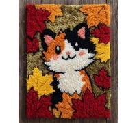 AMBATTERY Carpet Latch Hook Kit Fantasy Cat 60x40cm