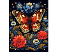 AMBATTERY Craft Kits For Adults Fantasy Butterfly Latch Hook Rug Set Rugs Knotting Cross Stitch Set For Beginners And Adults Rug Making Tool Kit 31x63in