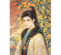 AMBATTERY Cross Stitch Kits for Adults Beginners,Boy and Flowers