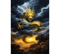 AMBATTERY Cross Stitch Kits for Adults,Fantasy Dragon