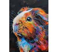 AMBATTERY Cross Stitch Set Patterns Color Guinea Pig Animal 11CT 40x50cm