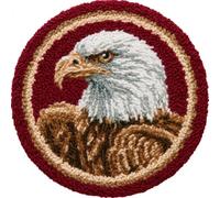 AMBATTERY DIY Latch Hook Rug Kit for Aldult,Animal Eagle