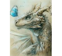 AMBATTERY Diy Latch Hook Rug Kits Cartoon Dragon Animal Diy Latch Hook Kits Printed Latch Hook Rugs Kits For Adults Diy Tapestry Carpet Rug Making For Beginners Home Decor 31x63in