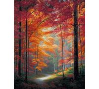 AMBATTERY Landscape Tapestry Kit Fantasy Forests Latch Hook Rug Kit Large Pre-Printed Pattern Canvas Rugs Embroidery Crafts for Adults Handicrafts DIY Carpet 23x35in