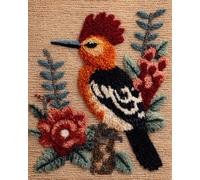 AMBATTERY Large Rug Making Kit Birds and Flowers 60x40cm