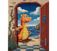 AMBATTERY Large Rug Making Kit The Dragon Outside the Door 60x90cm