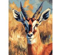 AMBATTERY Latch Hook Craft Kits Fantasy Antelope Animal Printed Canvas Crochet Needlework Diy Craft Rug Cushion Mat Tapestry Knitting Kits For Adults With Instructions 52x38cm