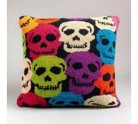 AMBATTERY Latch Hook Cushion Kit, Cartoon Bones Knitting Kits Cushion, Rug Making Kit for Starters, Latch Hook Kits 43x43cm