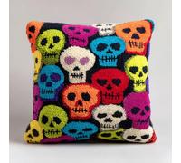 AMBATTERY Latch Hook Cushion Kit, Cartoon Bones Latch Hook for Beginners Adults,Cushion Cover Making 43x43cm