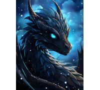 AMBATTERY Latch Hook Cushion Kits fantasy dragon Large Latch Hook Rug,Pre-Printed Pattern Canvas Rug Embroidery Crafts for Adults Handicrafts DIY Rug 35x46in
