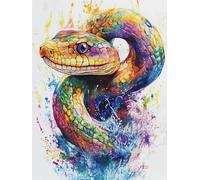 AMBATTERY Latch Hook Cushion Kits Fantasy Snake Animal Latch Hook Rug Yourself Knotting Set Adults With Hooks Diy Carpet Make Latch Hook Kits For Adults Rug Home Doormat 23x35in