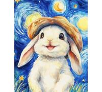 AMBATTERY Latch Hook Kits Carpet Fantasy Rabbit 60x40cm