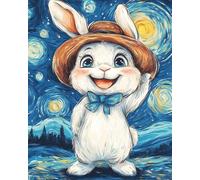 AMBATTERY Latch Hook Kits Carpet Fantasy Rabbit 60x90cm
