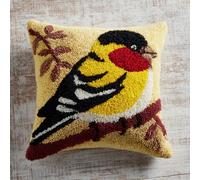 AMBATTERY Latch Hook Kits for Adults, Animals Birds Crochet Kits,DIY Cross Stitch Kit Cushion Covers,Embroidered Pillowcase Craft Kit with Yarn and Crochet Hook 17x17in