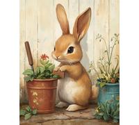 AMBATTERY Latch Hook Kits for Adults Cartoon Rabbit Animal Latch Hook Kit,DIY Carpet Making Kits for Beginners and Adults,Home Decoration,Cross Stitch Rug Set Cushion 35x46in