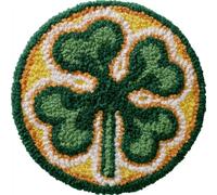 AMBATTERY Latch Hook Kits for Adults,Latch Hook Rug Kit,Four-Leaf Clover