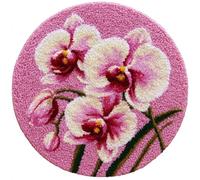 AMBATTERY Latch Hook Kits for Adults,Latch Hook Rug Kit,Phalaenopsis Orchid